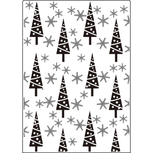 Папка за релеф с елхи - Crafts Too  - Embossing Folder - A4 Christmas trees